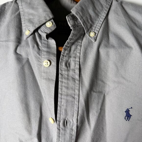 Polo Ralph Lauren Button Down 100% Cotton Classic Fit XL Gray - Picture 7 of 10